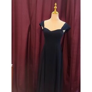 City Vibe Navy Blue Size 1 Back Lace Up Prom Gala Party Formal Dress